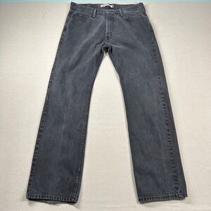 Vintage Levi's 505 Jeans‎ Mens 36x34 Straight Fit Charcoal Wash Y2K Black
